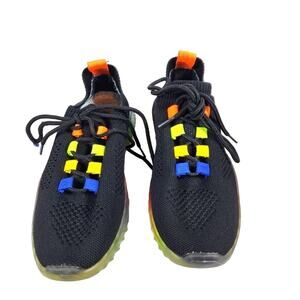 La Sheelah Black Rainbow Athletic Shoes Sneakers Size 6.5